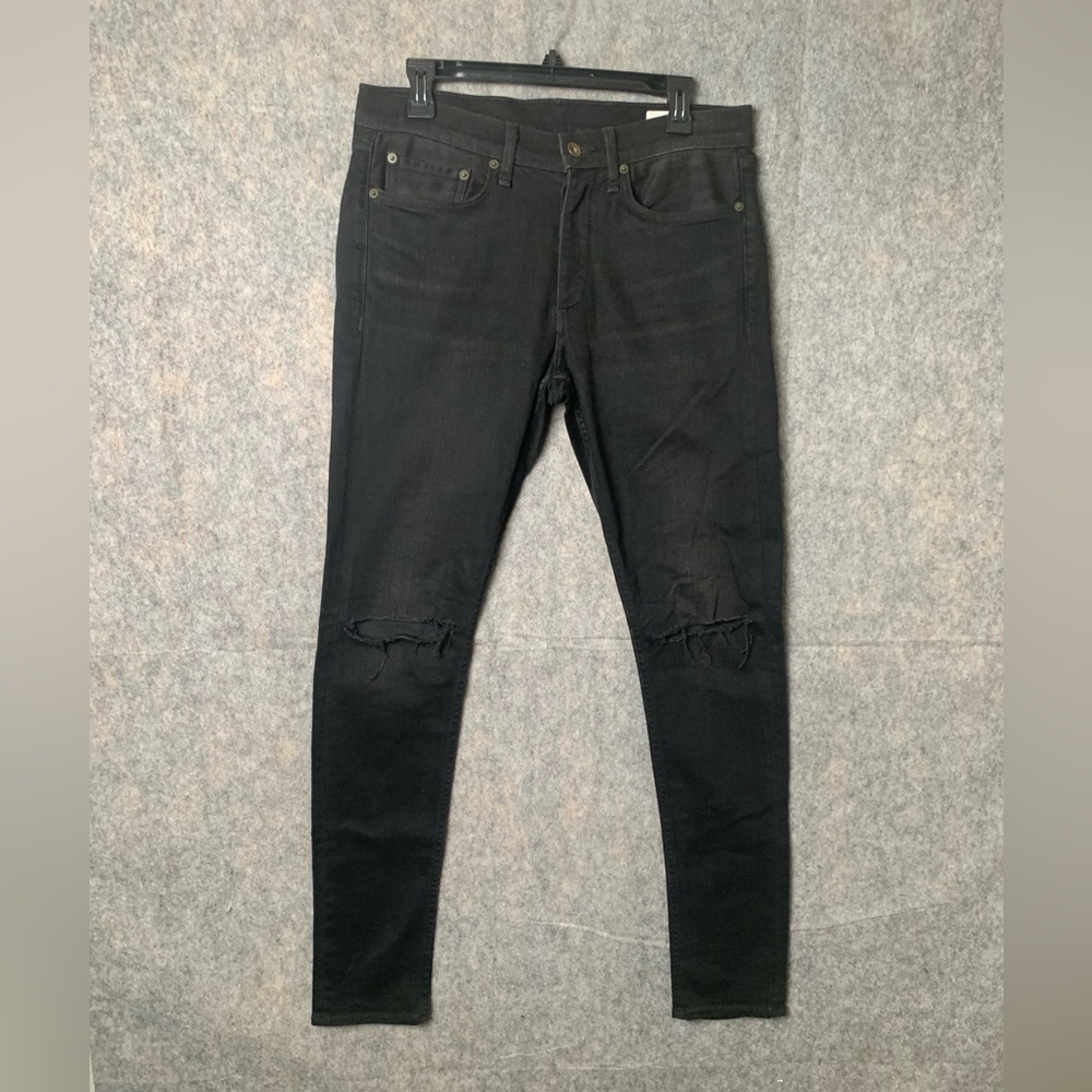 Rag & Bone Men Size 31 Fit 1 Slim Fit‎ Black Denim Jeans